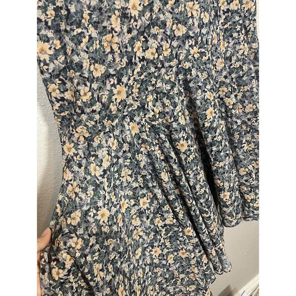 ASTR The Label Santorini Women's Floral Ruffled One Shoulder Midi Dress Size L - Picture 3 of 8